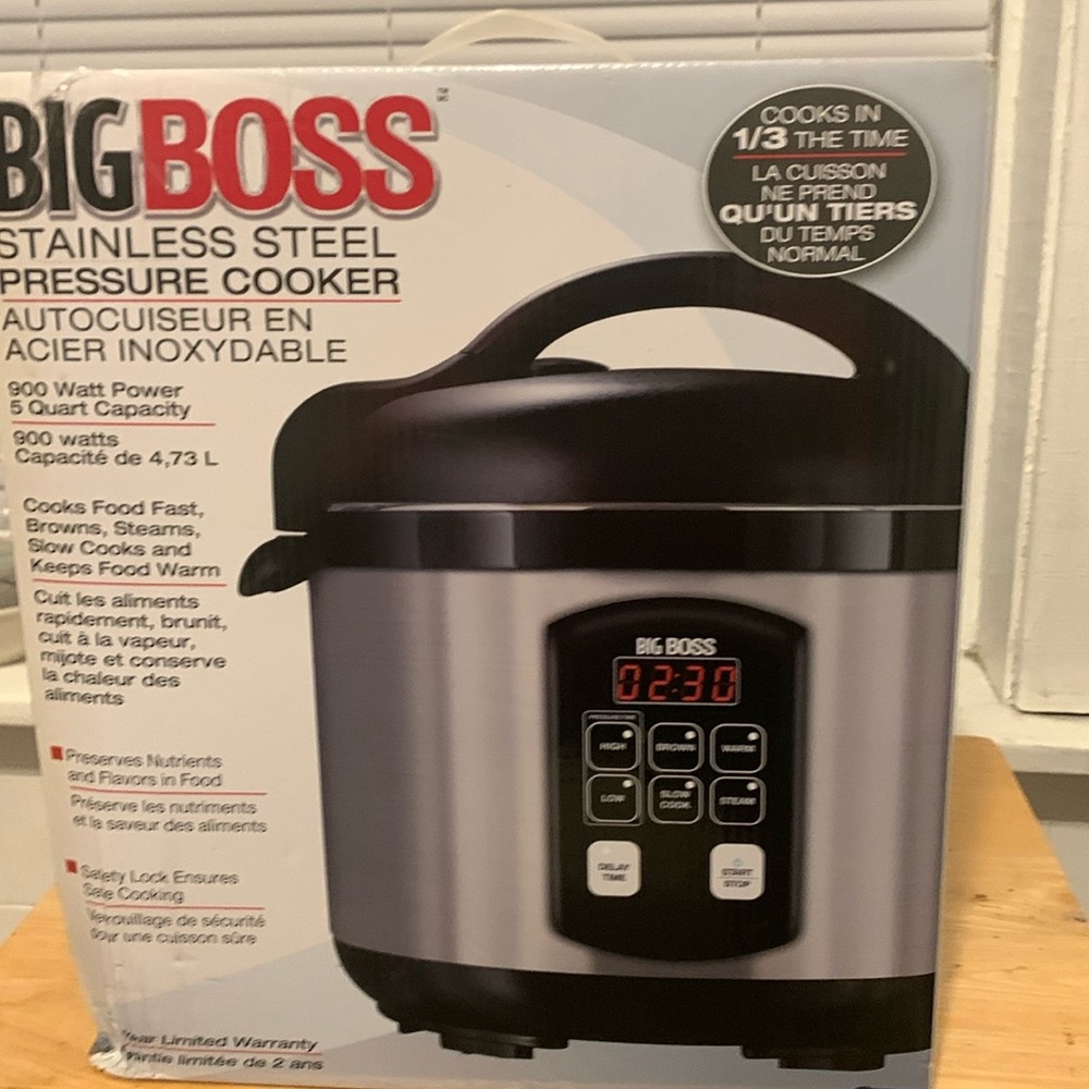 Big boss pressure cooker.